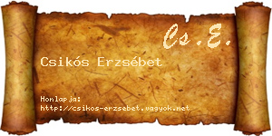 Csikós Erzsébet névjegykártya