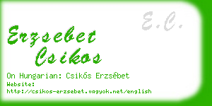 erzsebet csikos business card