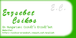 erzsebet csikos business card